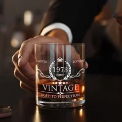 50th Birthday Gifts For Men Whiskey Glass With Delicate Package- 50th Birthday Decorations For Men, Party Supplies - 50th Bday Gifts Ideas For Him, Dad, Husband, Friends - 11oz Whiskey Glass -Kitchen Island Sale 41oFztSBD4L