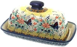 Blue Rose Polish Pottery Prairie Garden Butter Dish 18 Blue Rose Polish Pottery Prairie Garden Butter Dish -Kitchen Island Sale 41oILi3YsML. AC