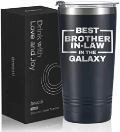 Gifts For Brother In Law From Sister, Funny Gift Idea For The Best Brother For Christmas, Birthday, 20 Oz Stainless Steel Insulated Travel Mug Tumbler - Proud Brother In Law -Kitchen Island Sale 41oNiMdLaL. AC