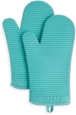 KitchenAid Ribbed Soft Silicone Oven Mitt Set, 7"x13", Milkshake 2 Count -Kitchen Island Sale 41oRUBj0ygL. AC