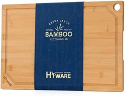Iware Extra Large Bamboo Cutting Board For Kitchen, Heavy Duty Wood Cutting Boards With Juice Groove, 100% Organic Bamboo, Pre Oiled, 18" X 12" -Kitchen Island Sale 41oUzw2db3L. AC