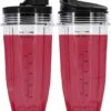24 Oz Cups Compatible For Nutri Ninja Pro Replacement Cups With Sip & Seal Lid, Compatible With BL450 BL454 BL456, BL480, BL490, BL640, BL642, BL680 BL687 For Ninja Auto IQ Series Blenders(Pack Of 2)