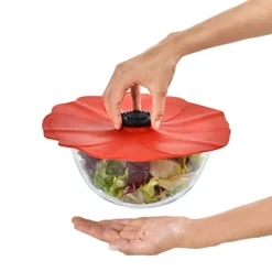 - Poppy Silicone Lid For Food Storage And Cooking - 8''/20cm - Airtight Seal On Any Smooth Rim Surface - BPA-Free - Oven, Microwave, Freezer, Stovetop And Dishwasher Safe