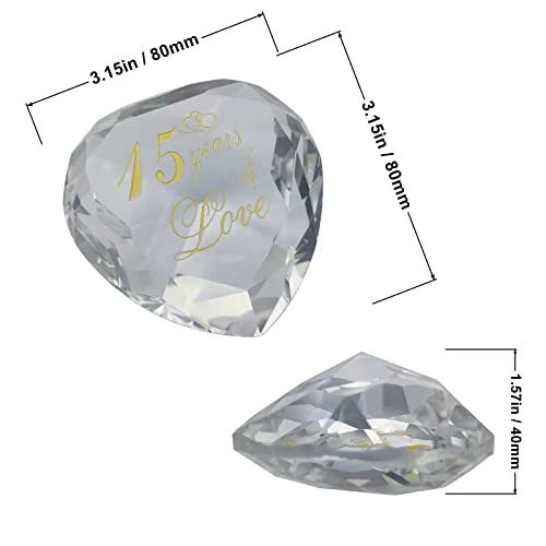 15th Anniversary Crystal Gifts For Husband Wife Boyfriend Or Girlfriend, 15 Year Wedding Anniversary Valentines Day Romantic Gifts For Her Him Funny 15 Year Anniversary Marriage Presents For Couple 3 15th Anniversary Crystal Gifts For Husband Wife Boyfriend Or Girlfriend, 15 Year Wedding Anniversary Valentines Day Romantic Gifts For Her Him Funny 15 Year Anniversary Marriage Presents For Couple - Image 3