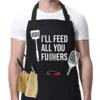 Miracu Funny Aprons For Men, Women - I'll Feed All You - Dad Gifts, Gifts For Men - Fathers Day, Mothers Day, Birthday Gifts For Dad, Mom, Wife, Husband, Boyfriend - Cooking Grilling BBQ Chef Apron