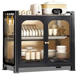 Kitchen Countertop Dish Cabinet Storage Cabinet, Acrylic Transparent Door Panel Double Door Magnetic Suction Design, Dustproof And Grease Proof With Draining Tray 12 Kitchen Countertop Dish Cabinet Storage Cabinet, Acrylic Transparent Door Panel Double Door Magnetic Suction Design, Dustproof And Grease Proof With Draining Tray -Kitchen Island Sale 41pBlJtDBfL. AC