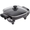 Square Non-Stick Electric Skillet With Glass Lid - 8"