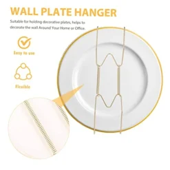 4pcs Black Decor White Utensil Holder Black Metal Invisible Plate Hanger Plate Hangers For The Wall Plate Wall Mount Stickers Picture Photo Wall Tray Silk Board -Kitchen Island Sale 41pdw5WfYmL