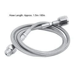 YOUTHINK Soda Machine External Hose, 1.5 M, 60 Inches Co2 Adapter With High Pressure Stainless Steel Hose Connection For Liquids(Silver TR21-4, W21.8-14) -Kitchen Island Sale 41q90kPfLfL