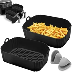2 Pack Air Fryer Silicone Liners, Reusable Rectangle Food Grade Replacement Silicone Air Fryer Pot Insert Basket Accessories For Dual Ninja DZ201 DZ401 Instant Vortex 8 QT 10 QT Air Fryer Accessories 26 2 Pack Air Fryer Silicone Liners, Reusable Rectangle Food Grade Replacement Silicone Air Fryer Pot Insert Basket Accessories For Dual Ninja DZ201 DZ401 Instant Vortex 8 QT 10 QT Air Fryer Accessories -Kitchen Island Sale 41qKk0uRSyL. AC 1