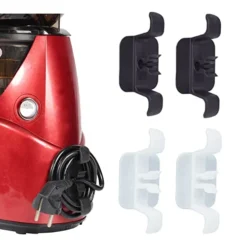 Mojoursa Kitchen Appliance Cord Wrapper, 4 Pack Organizer Stick On Mixer Tidy Wrap, Essential Cable Winder, Wire Storage Attachment For Coffee Maker Pressure Cooker, Black/White