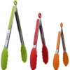 Tongs For Cooking - Set Of 3 (7, 9, 12 Inches) - Heavy Duty, 304 Stainless Steel BBQ And Kitchen Tongs With Silicone Tips (3 COLORS AVAILABLE)