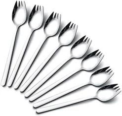 Sporks, 4-Pack 18/10 Spork Stainless Steel, Metal Spork For Everyday Household Use, 7.4-Inch Long Handle Dessert Spoons Ice Cream Spoons Salad Forks, Flatware Set Spork For Fruit Appetizer Dessert -Kitchen Island Sale 41qteHDSbL. AC