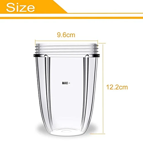 18OZ Replacement Cups Compatible With Nutribullet 600W/900w Blender Juicer(2 Pack) 2 18OZ Replacement Cups Compatible With Nutribullet 600W/900w Blender Juicer(2 Pack) - Image 2