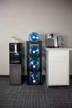 Water Racks - 3 And 5 Gallon Bottles - 4-Tray Jug Storage System - Free-Standing Organizer For Home, Office, Kitchen, Warehouse - Black -Kitchen Island Sale 41rFwwUfYaL