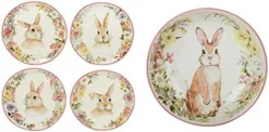 Easter Garden 8.5" Dessert/Salad Plate, Set Of 4 Assorted Designs, Multicolored -Kitchen Island Sale 41rSm0SAnWL. AC