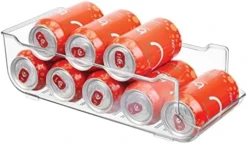 MDesign Large Plastic Pop/Soda Can Dispenser Storage Organizer Bin For Kitchen Pantry, Countertops, Cabinets, Refrigerator - Holds 9 Cans - BPA Free, Food Safe - Clear -Kitchen Island Sale 41rXUkaQKeL. AC