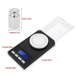 Digital Milligram Jewelry Scale, LED Digital Display Mini Portable High Precision 0.001g Pocket Jewelry Scale With Calibration Weights Tweezers And Weighing Pans (100g) -Kitchen Island Sale 41rtEZO08NL