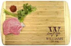 Um Bamboo Cutting Boards - Monogrammed Wedding Cutting Board Housewarming For Couples - Custom Personalized (LARGE - 18" X 12") 7 Um Bamboo Cutting Boards - Monogrammed Wedding Cutting Board Housewarming For Couples - Custom Personalized (LARGE - 18" X 12") -Kitchen Island Sale 41rydj3pwYL. AC