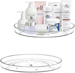 2 Tier Lazy Susan Bathroom Organizer, 9.25Inch Clear 360 Rotating Makeup Organizer For Vanity, Skincare Organizers Perfume Organizer, Spice Rack Organizer For Cabinet- Home Organization And Storage 12 2 Tier Lazy Susan Bathroom Organizer, 9.25Inch Clear 360 Rotating Makeup Organizer For Vanity, Skincare Organizers Perfume Organizer, Spice Rack Organizer For Cabinet- Home Organization And Storage -Kitchen Island Sale 41s1AXBL5qL. AC