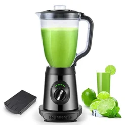 300W Cordless Portable Blender For Shakes And Smoothies, Regenerate Personal Large Size Cordless Mixer With Rechargeable Battery For Kitchen Outdoor Sports, Tritan 48 Oz Camping Blender Jar For Fruits, Veges, Black
