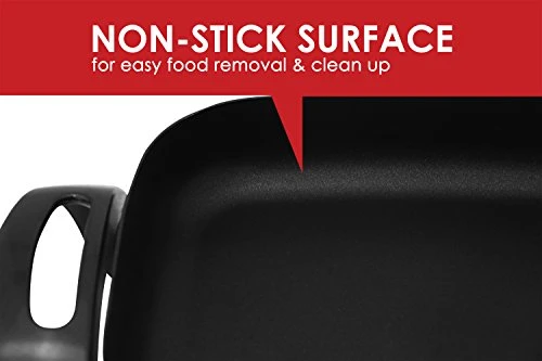 Cuisine EG-1220G 12-Inch Non-Stick Electric Skillet With Glass Lid, Black 5 Cuisine EG-1220G 12-Inch Non-Stick Electric Skillet With Glass Lid, Black - Image 5