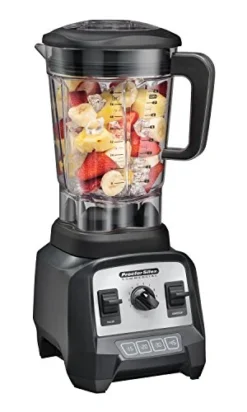 Proctor Silex Commercial 55000 High-Performance Blender, 2.4 Peak Hp, Variable Speed Dial, BPA-Free 64 Oz./1.8 L Container, 17.32" Height, 7.6" Width, 8.69" Length, Black