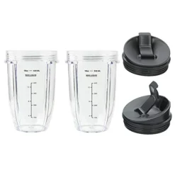 Blender Cups For Ninja Blender, 18OZ Cup With Sip & Seal Lids Compatible With 900w 1000w Nutri Ninja Blender Auto IQ Series (2 Pack) -Kitchen Island Sale 41smWaLtsQL