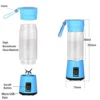 Portable Electric Juicer Cup, USB Rechargeable Personal-size Blender Used At Home And Outdoor, With 400ml High Borosilicate Glass Cup, Blue