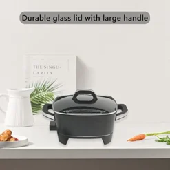 Extra Deep Electric Skillet NonStick - For Roast Fry (12 Inch) -Kitchen Island Sale 41suvDXAhgL