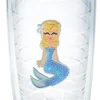 Tervis Blue Sequin Mermaid Insulated Tumbler With Emblem And Turquoise Lid, 16 Oz, Clear
