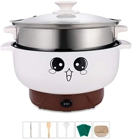 2.8L With Lid (No Steamer) Multifunction Electric Cooker Skillet Pot Wok Electric Hot Pot For Noodles Cook Rice Fried Stew Soup Steamed Fish Boiled Egg Non-stick 6 2.8L With Lid (No Steamer) Multifunction Electric Cooker Skillet Pot Wok Electric Hot Pot For Noodles Cook Rice Fried Stew Soup Steamed Fish Boiled Egg Non-stick - Image 6