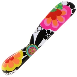 6" Melamine Butter Spreader 4-Piece Set-Designer Fun Vibrant Colorful Knives For Cream Cheese, Jam, Jelly, Mayo, Frosting, Sandwich-Shatterproof BPA Free Dishwasher Safe, 6-inch, Floral -Kitchen Island Sale 41tk052XJtL