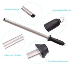 12inch Diamond Knife Honing Rod, Professional Chef Knife Sharpener Steel, Best Knife Honer, Kitchen Appliances, Ideal For Chef Knife, Cooking Knife, Butcher Knife And Japanese Knife -Kitchen Island Sale 41uJZ0663WL