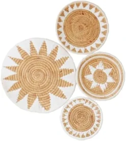 Wall Basket Decor - Set 4 Of Woven Wall Baskets, Wicker Wall Decor For Living Room Or Bedroom - Unique Boho Decor For Living Room And Bedroom -Kitchen Island Sale 41ujZzAdd5L. AC