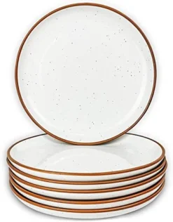 Ora Ceramic Plates Set, 7.8 In - Set Of 6 - The Dessert, Salad, Appetizer, Small Dinner Etc Plate. Microwave, Oven, And Dishwasher Safe, Scratch Resistant. Kitchen Porcelain Dish - Vanilla White -Kitchen Island Sale 41vALjlgYAL. AC