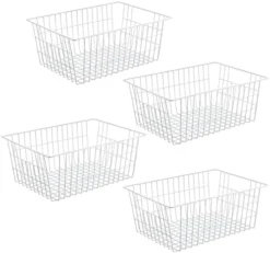 15.2" Metal Wire Baskets For Organizing 6 Pack, Household Pantry Storage Freezer Organizer Bins With Handles, Freezer Baskets For Upright Freezer, Refrigerators, Kitchen Cabinets, White 20 15.2" Metal Wire Baskets For Organizing 6 Pack, Household Pantry Storage Freezer Organizer Bins With Handles, Freezer Baskets For Upright Freezer, Refrigerators, Kitchen Cabinets, White -Kitchen Island Sale 41vDIjWD6L. AC