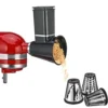 Slicer/Shredder Attachment Fits KitchenAid Stand Mixer,Vegetable Salad Maker Accessories,Fresh Prep Attachment,Cheese Grater Attachments For Kitchen Aid Mixers Accessories Included 3 Blades