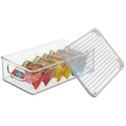 Plastic Pantry Storage Box Container With Lid And Built-In Handles - Organization For Flour, Cereal, Pasta, Rice, Or Food In Kitchen Cupboard, Ligne Collection, 6 Pack, Clear/Clear -Kitchen Island Sale 41vSX5K0GcL