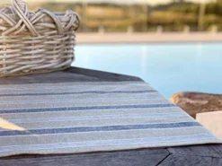 Nautical Table Runner - Cotton Decorative Embroidered Design – Natural, Navy Blue And White -Coastal Lighthouse (72 Inch) -Kitchen Island Sale 41vVQWr0zaL