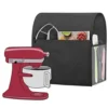 Uxja Dust Cover Compatible With 6-8 Quart KitchenAid Mixers, Dust Cover With Cloudy Side Pockets For 6-8 Quart Stand Mixers And Extra Accessories, Black