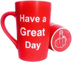Funny Coffee Mug Have A Great Day Middle Finger Cup, 12 Oz -Kitchen Island Sale 41vtA4t9d3L. AC 1
