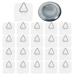 Wall Plate Hanger Display Holder - 20 Pack Invisible Vertical Plate Holders - Plastic Plate Hangers For The Wall - 2.4 Inch Adhesive Picture Hanger - Hanging Hooks For Decorative Plates And Wall Art