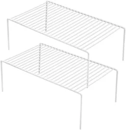 GEDLIRE Kitchen Cabinet Shelf Organizer Set Of 2, Large (15.7 X 9.4 Inch) Metal Wire Pantry Storage Shelves, Dish Plate Racks For Cabinets, Freezer, Counter, Cupboard Organizers And Storage, White -Kitchen Island Sale 41w4H9tKHtL. AC