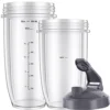 3-Piece 32/24OZ NutriBullet Blender Cups And Flip-Top To-Go-Lid Set NutriBullet Replacement Parts NutriBullet Accessories Compatible With NutriBullet High-Speed Blender System 600W/900W Series