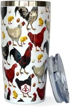 Chicken Gifts For Chicken Lovers Chickens Travel Coffee Mug W/Slider Lid | 20oz Spill Proof Insulated Coffee Tumbler | Chicken Mug | Great Gift For Birthday Or Christmas -Kitchen Island Sale 41w8dkhTLuL. AC