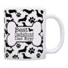 Dog Owner Gift Best Dachshund Dad Ever Paw Pattern 11oz Ceramic Coffee Mug Tea Cup White