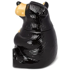 Cute Bear With Cookie Classic Black 12 X 9 Glossy Ceramic Cookie Jar Container -Kitchen Island Sale 41wmUxp8wFL