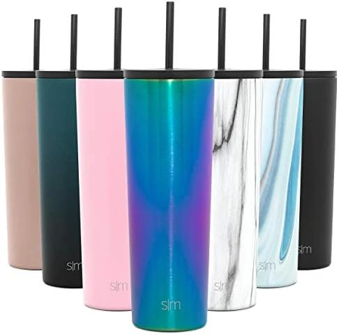 Insulated Tumbler With Lid And Straw | Iced Coffee Cup Reusable Stainless Steel Water Bottle Travel Mug | Gifts For Women Men Her Him | Classic Collection | 28oz | Carrara Marble 9 Insulated Tumbler With Lid And Straw | Iced Coffee Cup Reusable Stainless Steel Water Bottle Travel Mug | Gifts For Women Men Her Him | Classic Collection | 28oz | Carrara Marble - Image 9