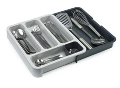 Joseph Joseph 85042 DrawerStore Expandable Cutlery Tray, Gray